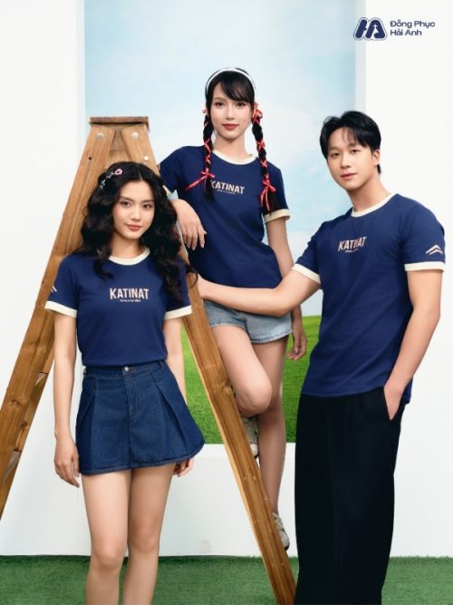 Mẫu Áo Thun Đồng Phục Katinat Màu Xanh Đen - 2