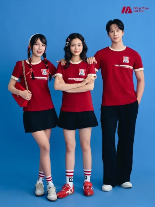 Mẫu Áo Thun Đồng Phục KFC Màu Đỏ Đô - 4