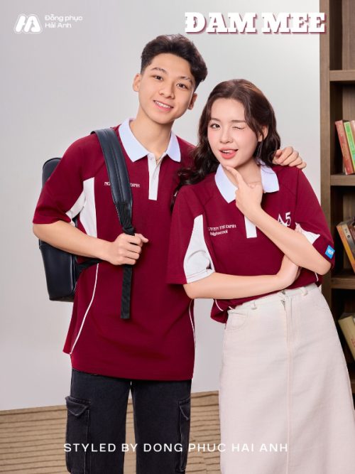 Áo lớp Đam Mee đỏ đô cá tính, nổi bật giữa đám đông