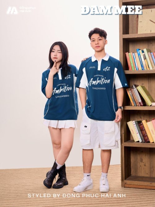  Visual tươi mới từ mẫu áo Đam Mee xanh coban cực kỳ trendy và bắt mắt