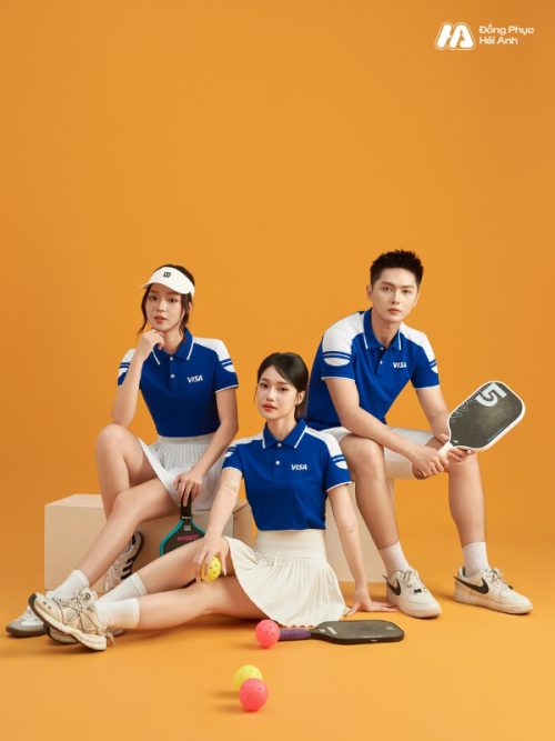 Mẫu Áo Polo Đồng Phục Công Ty Color Fuse Màu Bích Phối Trắng Gạo - 3