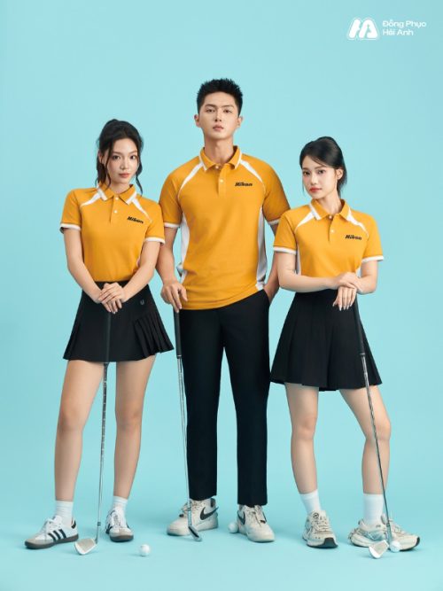 Mẫu Áo Polo Đồng Phục Công Ty Color Fuse Màu Vàng Cúc Phối Trắng Gạo - 2