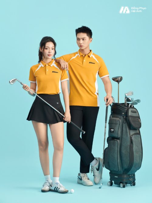 Mẫu Áo Polo Đồng Phục Công Ty Color Fuse Màu Vàng Cúc Phối Trắng Gạo - 3