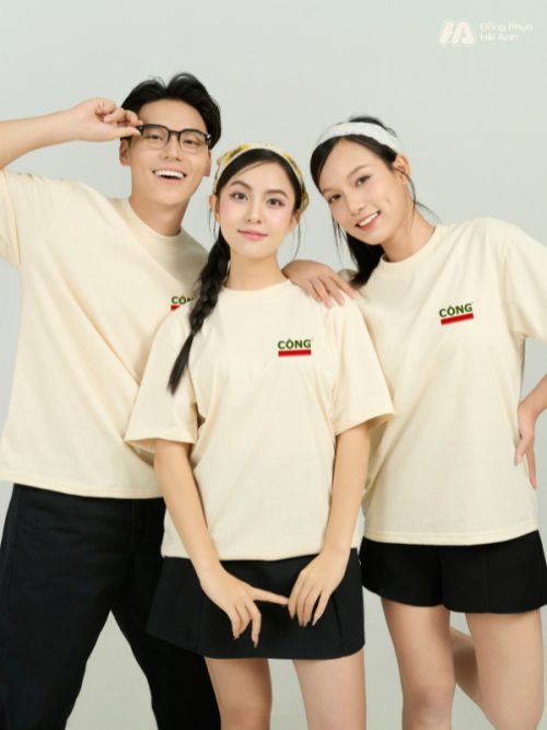 Mẫu Áo Thun Đồng Phục Công Ty FastUni Màu Be - 1