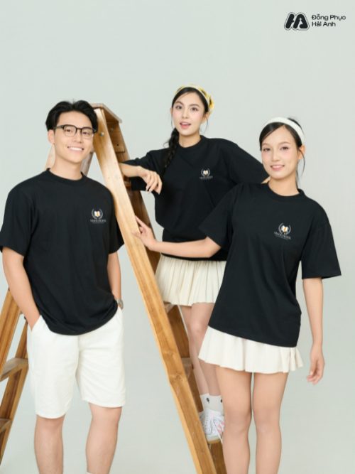 Mẫu Áo Thun Đồng Phục Công Ty FastUni Màu Đen- 3
