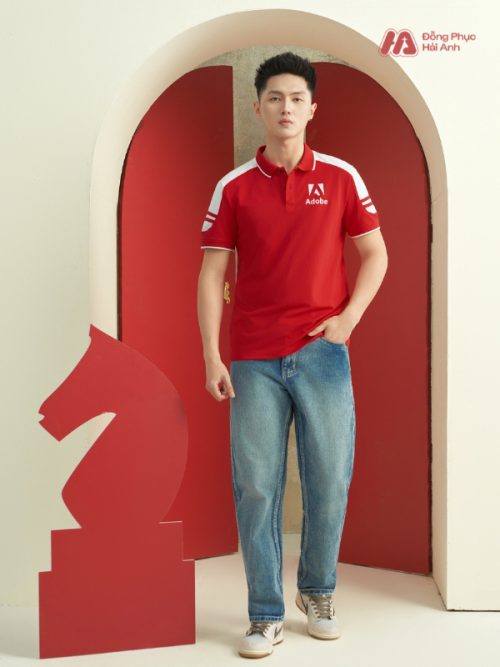 Mẫu Áo Polo Đồng Phục Công Ty Màu Đỏ FastUni