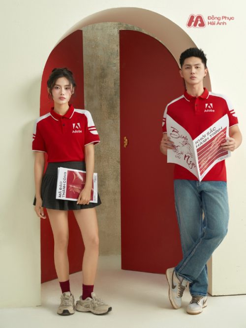 Mẫu Áo Polo Đồng Phục Công Ty Màu Đỏ FastUni-2