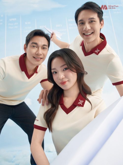 Mẫu Áo Polo Đồng Phục Công Ty Màu Kem Cheese Rise Up - 4