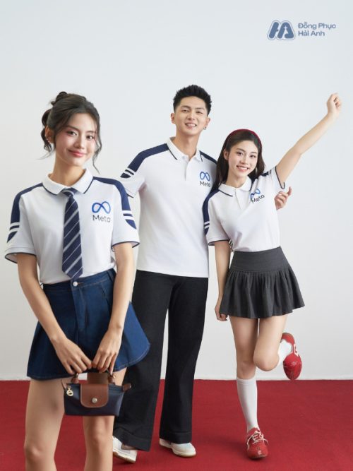Mẫu Áo Polo Đồng Phục Công Ty Màu Trắng Gạo FastUni