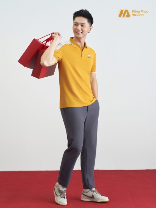 Mẫu Áo Polo Đồng Phục Công Ty Màu Vàng Cúc FastUni-4