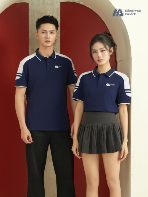Mẫu Áo Polo Đồng Phục Công Ty Màu Xanh Đen FastUni-2