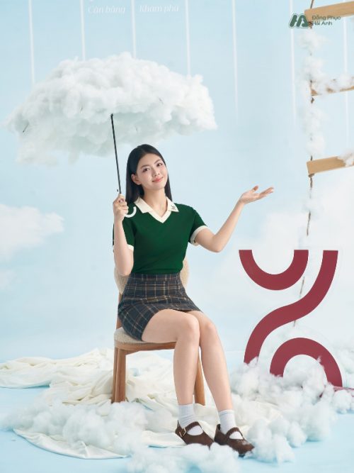 Mẫu Áo Polo Đồng Phục Công Ty Màu Xanh Iris Rise Up - 4