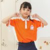 Mẫu Đồng Phục Mầm Non Màu Cam Phối Sườn - 1