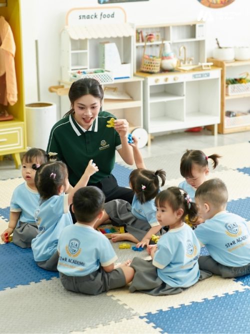 Mẫu Áo Thun Đồng Phục Mầm Non Hacool 01 Màu Xanh Biển Nhạt - 4