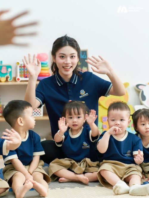 Mẫu Áo Thun Đồng Phục Mầm Non Hacool 01 Màu Xanh Đen - 3