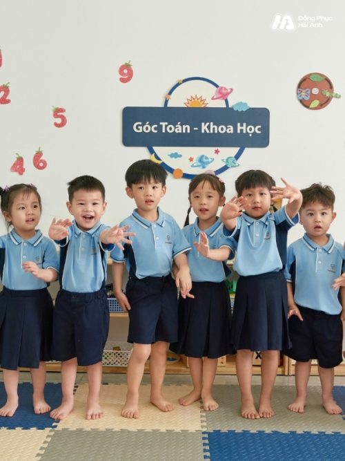 Mẫu Đồng Phục Mầm Non Aircool 01 Màu Xanh Biển Nhạt - 4