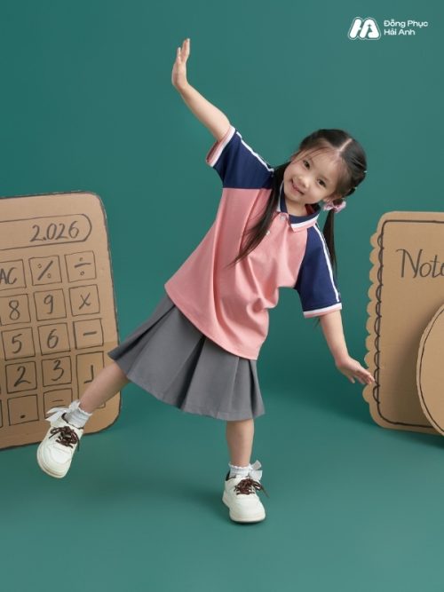 Mẫu Đồng Phục Mầm Non Hacool 01 Màu Lòng Tôm - 2