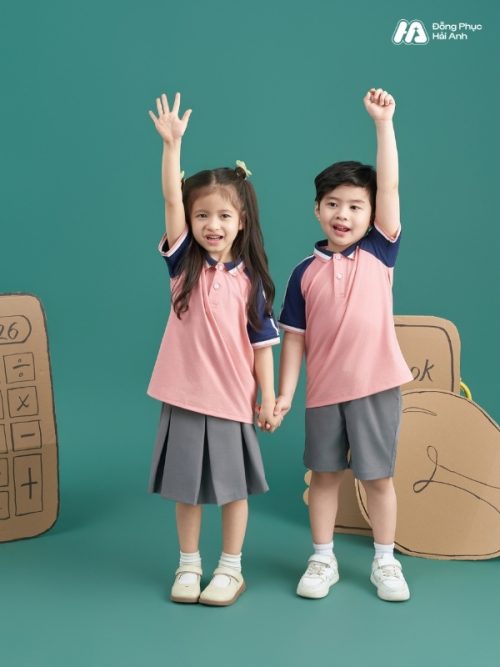 Mẫu Đồng Phục Mầm Non Hacool 01 Màu Lòng Tôm - 1