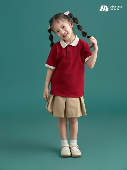 Mẫu Đồng Phục Mầm Non Hacool 02 Màu Đỏ Đô - 3
