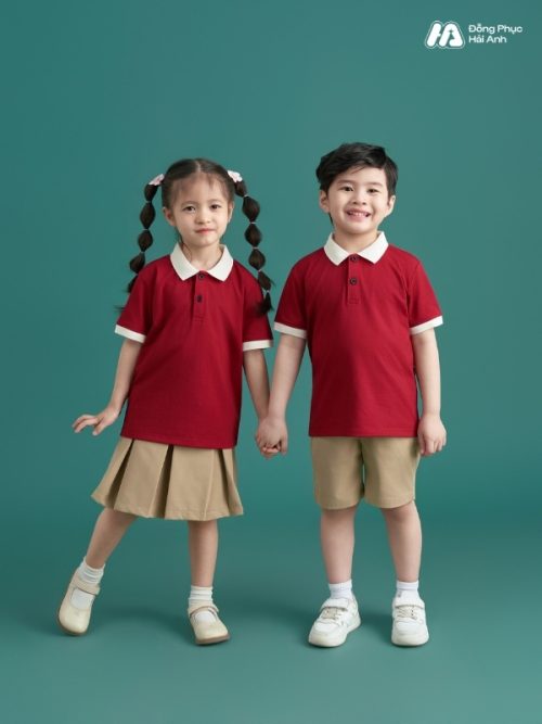 Mẫu Đồng Phục Mầm Non Hacool 02 Màu Đỏ Đô - 2