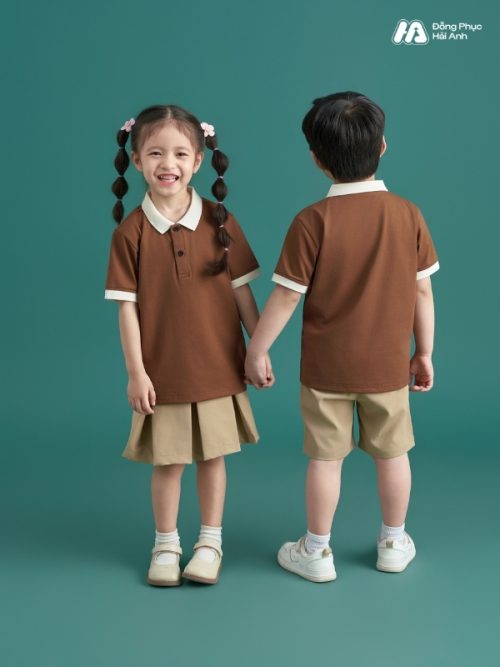 Mẫu Đồng Phục Mầm Non Hacool 02 Màu Nâu Choco - 2