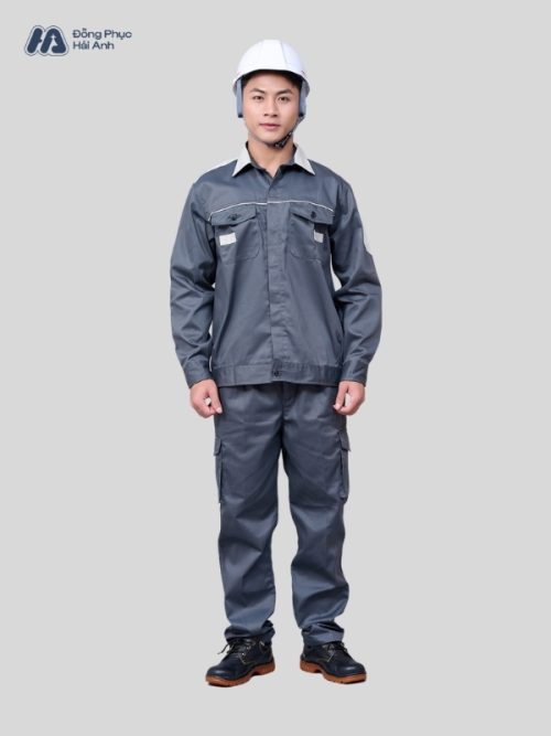 Mẫu Đồng Phục Bảo Hộ Lao Động Vải Kaki Protect 3.1 Mã 31 Màu Ghi - 4
