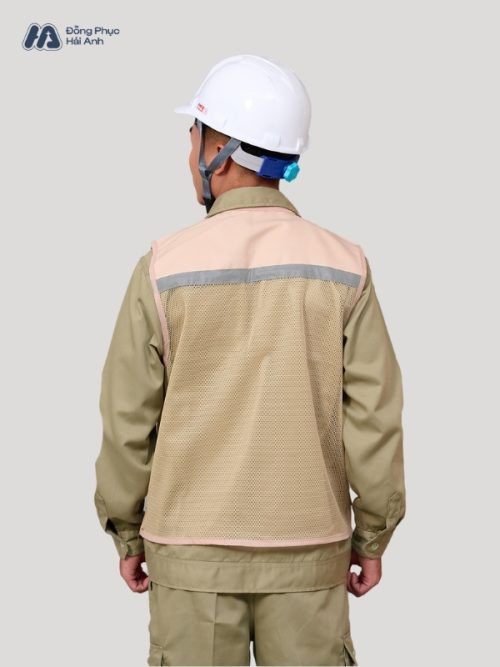 Mẫu Đồng Phục Áo Lưới Bảo Hộ Lao Động Mã 03 Màu Be - Hình 2
