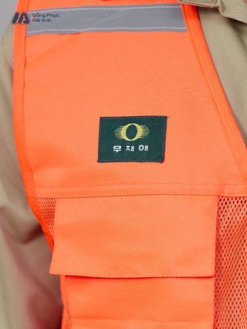 Mẫu Đồng Phục Áo Lưới Bảo Hộ Lao Động Mã 03 Màu Cam - Hình 2