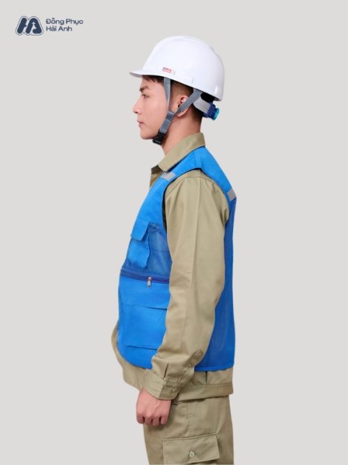 Mẫu Đồng Phục Áo Lưới Bảo Hộ Lao Động Mã 03 Màu Ya Đậm - Hình 2