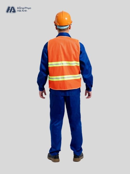 Mẫu Đồng Phục Áo Lưới Bảo Hộ Lao Động Mã 04 Màu Cam - 2