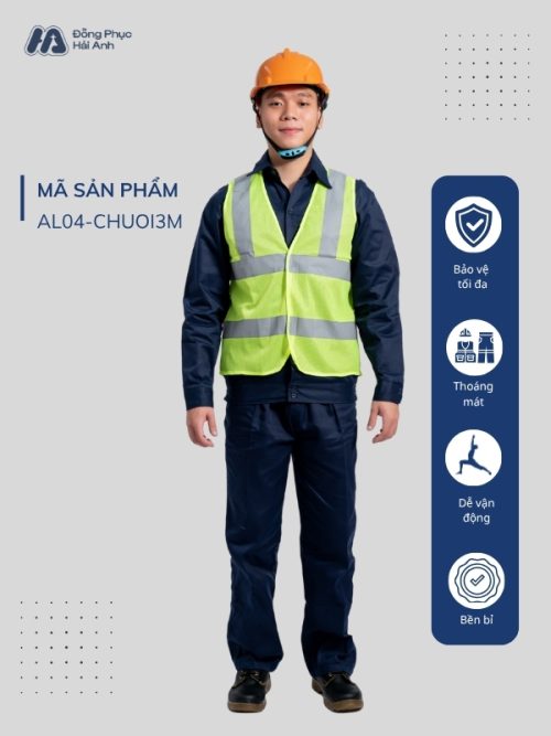 Mẫu Đồng Phục Áo Lưới Bảo Hộ Lao Động Mã 04 Màu Xanh Chuối - 1