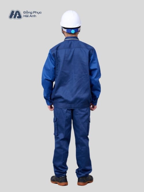 Mẫu Đồng Phục Bảo Hộ Lao Động Vải Kaki 65 Mã 07 Màu Xanh Đen - 4