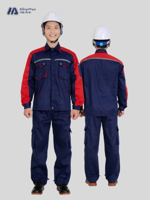 Mẫu Đồng Phục Bảo Hộ Lao Động Vải Kaki 65 Mã 39 Màu Xanh Than - 3