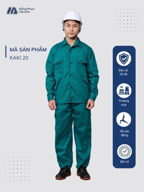 Mẫu Đồng Phục Bảo Hộ Lao Động Vải Kaki Mã 20 - 1