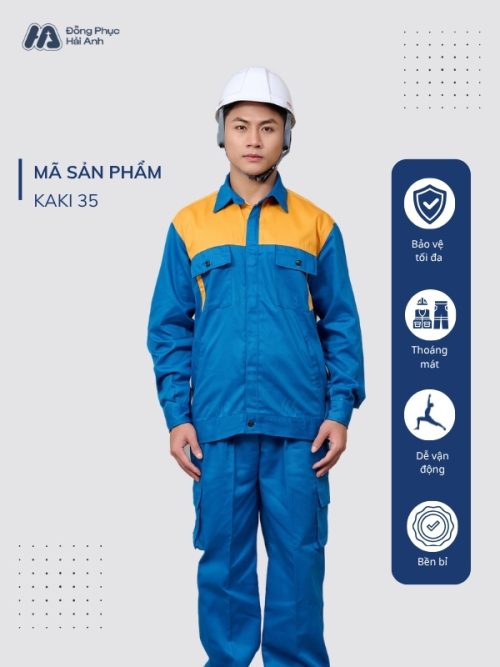 Mẫu Đồng Phục Bảo Hộ Lao Động Vải Kaki Mã 35 - 1