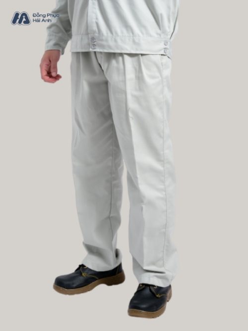 Mẫu Đồng Phục Bảo Hộ Lao Động Vải Kaki Protect 2.1 Mã 12 Màu Xám Nhạt - 7