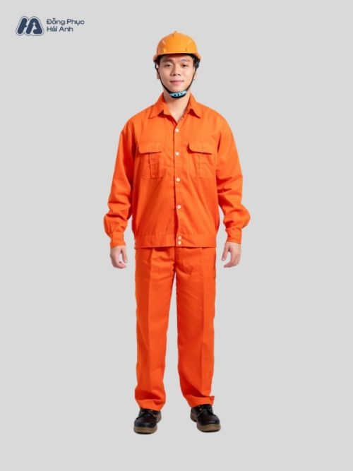 Mẫu Đồng Phục Bảo Hộ Lao Động Vải Kaki Protect 2.1 Mã 14 Màu Cam - 4