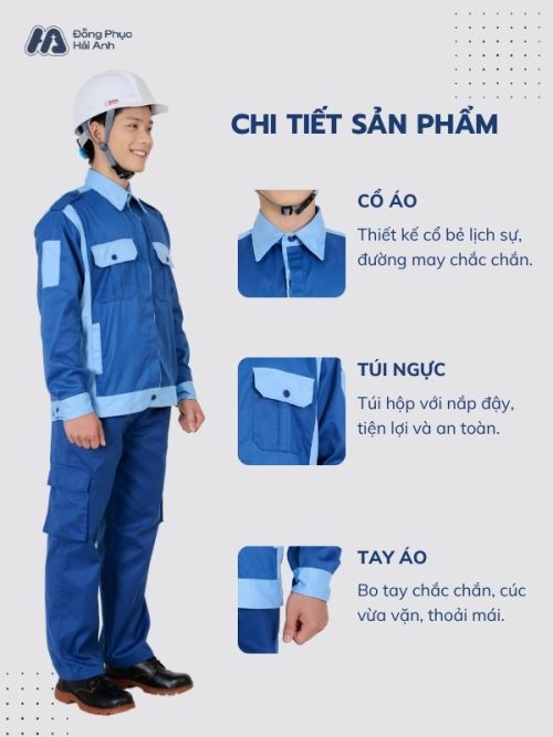 Mẫu Đồng Phục Bảo Hộ Lao Động Vải Kaki Protect 3.1 Mã 01 - 1