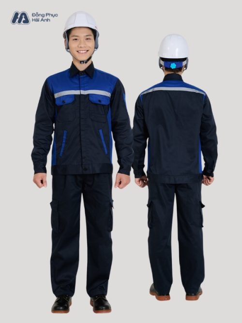 Mẫu Đồng Phục Bảo Hộ Lao Động Vải Kaki Protect 3.1 Mã 26 Màu Xanh Đen - 3