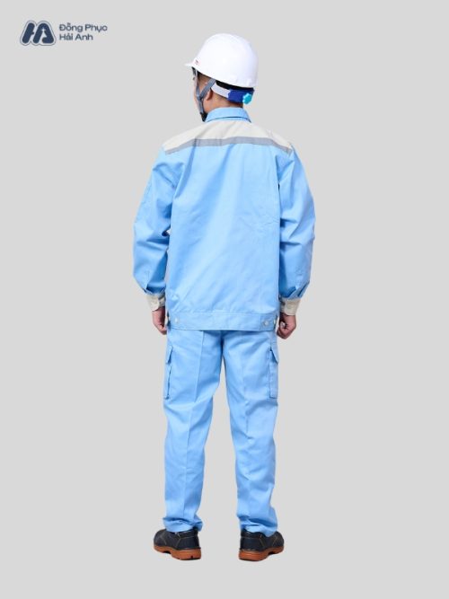 Mẫu Đồng Phục Bảo Hộ Lao Động Vải Kaki Protect 3.1 Mã 22 Màu Xanh Nhạt - 6