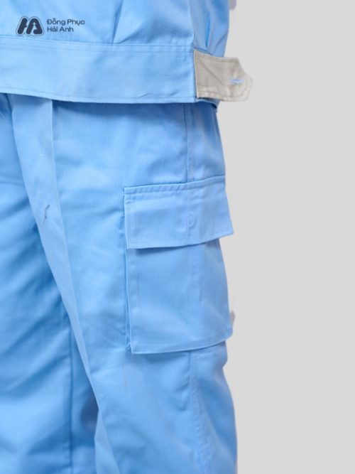 Mẫu Đồng Phục Bảo Hộ Lao Động Vải Kaki Protect 3.1 Mã 22 Màu Xanh Nhạt - 7