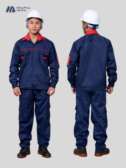 Mẫu Đồng Phục Bảo Hộ Lao Động Vải Kaki Protect 3.1 Mã 23 Màu Xanh Navy - 3