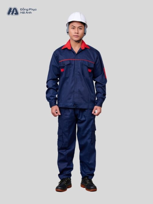 Mẫu Đồng Phục Bảo Hộ Lao Động Vải Kaki Protect 3.1 Mã 23 Màu Xanh Navy - 4