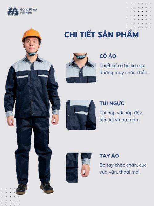 Mẫu Đồng Phục Bảo Hộ Lao Động Vải Kaki Protect 3.1 Mã 28 - 2