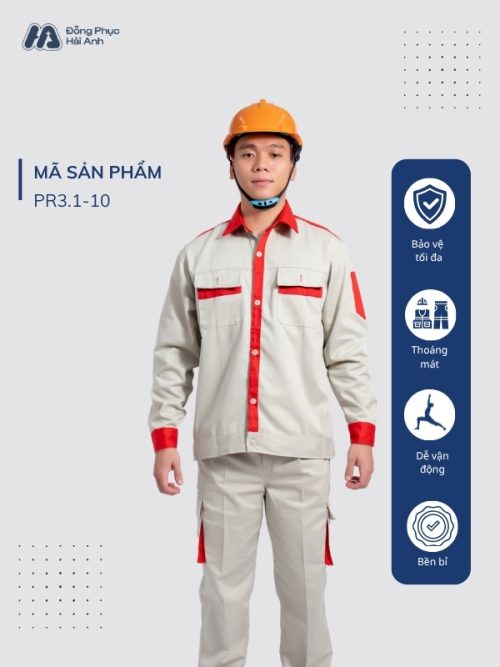 Mẫu Đồng Phục Bảo Hộ Lao Động Vải Kaki Protect 3.1 Mã 10 - 1