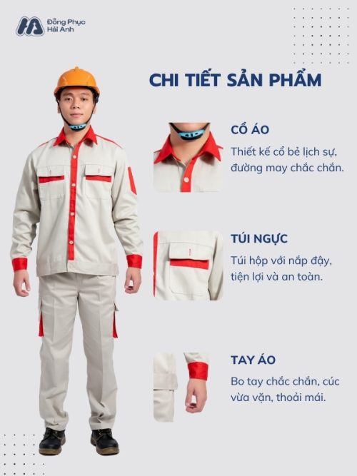 Mẫu Đồng Phục Bảo Hộ Lao Động Vải Kaki Protect 3.1 Mã 10 - 2
