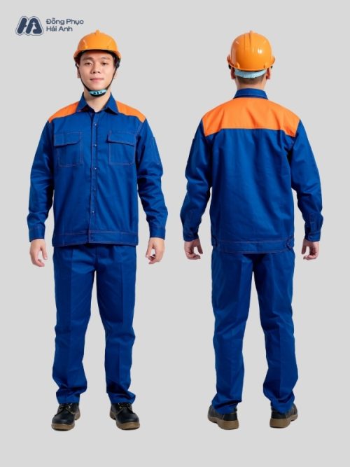 Mẫu Đồng Phục Bảo Hộ Lao Động Vải Pangrim 2.1 Mã 24 Màu Bích - 3