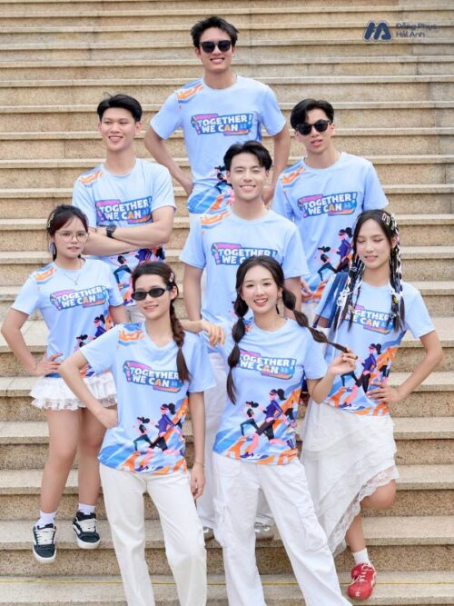Mẫu Áo Thun Cổ Tròn Đồng Phục Summer Crew Màu Xanh - 2