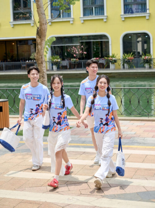 Mẫu Áo Thun Cổ Tròn Đồng Phục Summer Crew Màu Xanh - 3