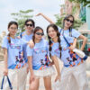 Mẫu Áo Thun Cổ Tròn Đồng Phục Summer Crew Màu Xanh - 1